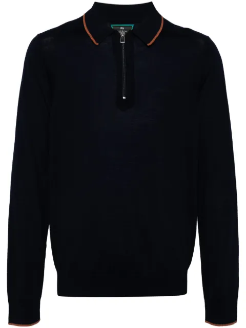 PS Paul Smith polo en laine mérinos à manches longues