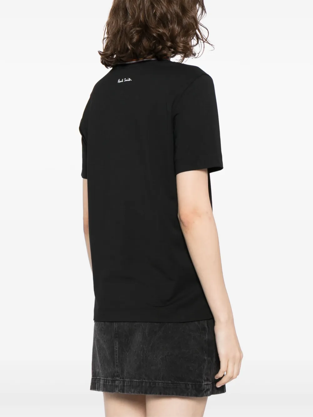 Paul Smith Contrast-trim Cotton T-shirt In Black