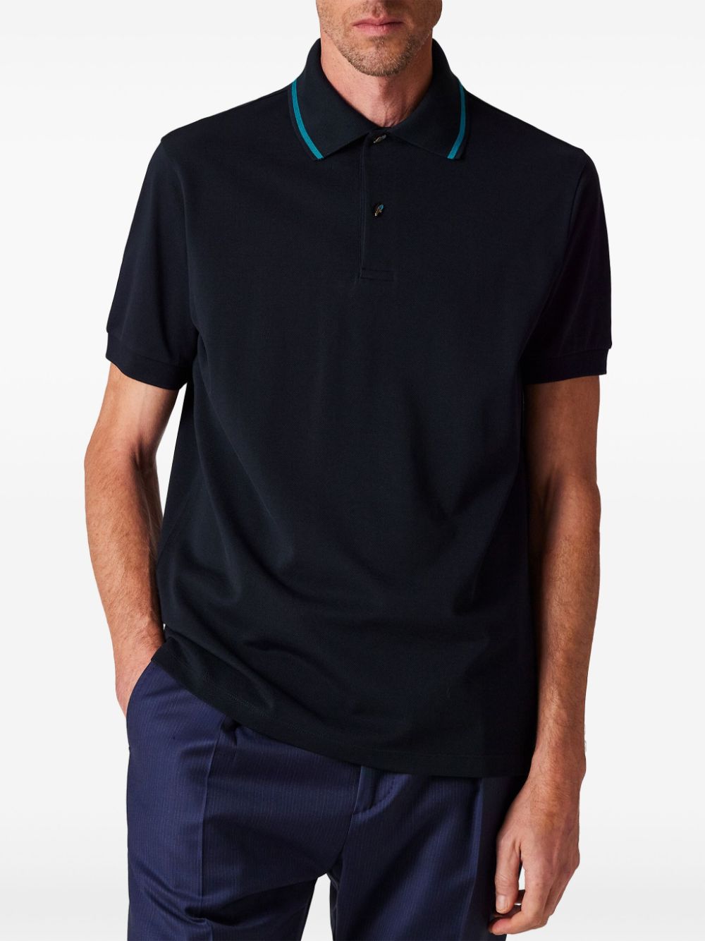 Shop Paul Smith Bird Polo Shirt In Blue