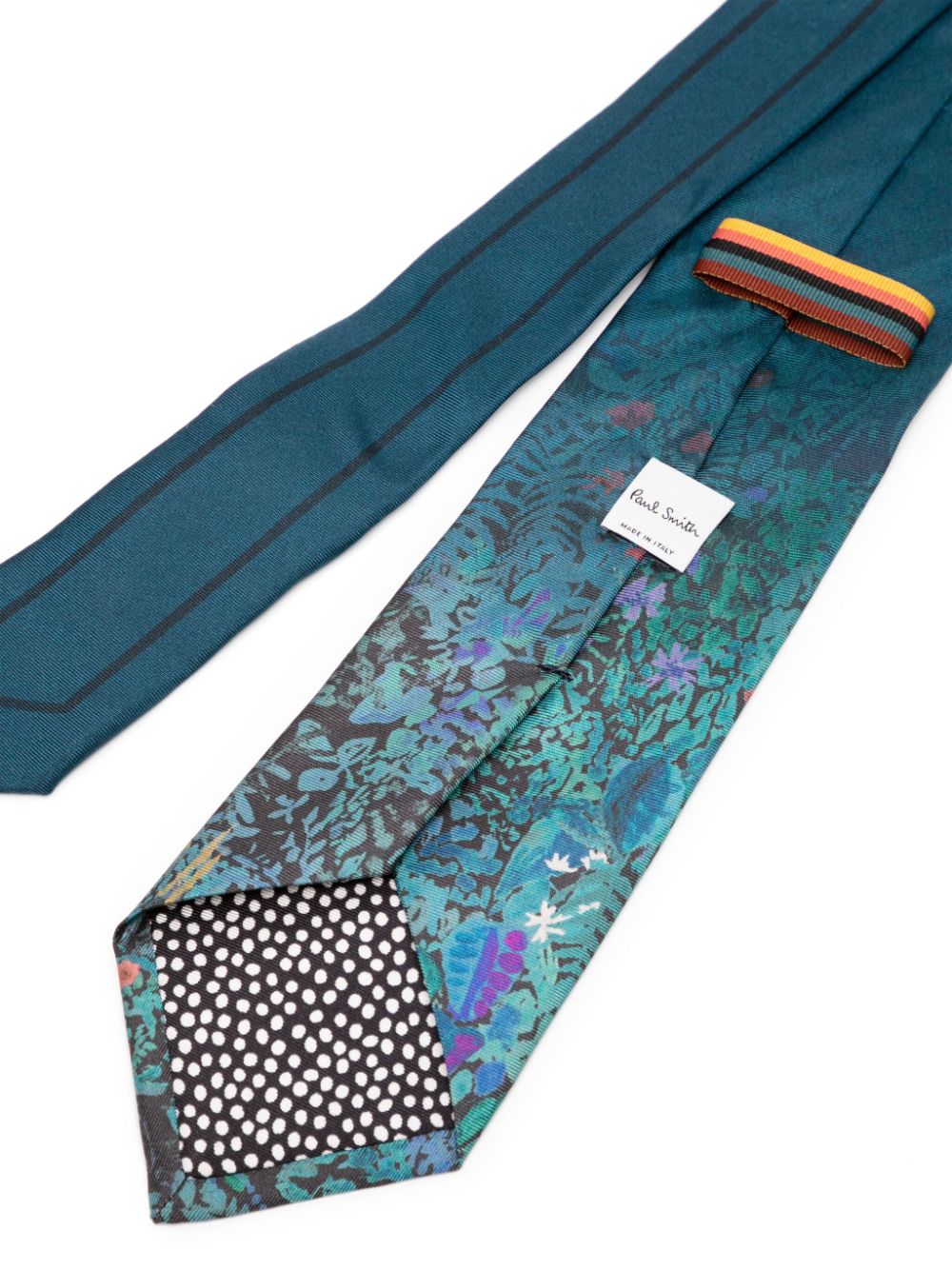 Paul Smith Stropdas met bloemenprint - Blauw