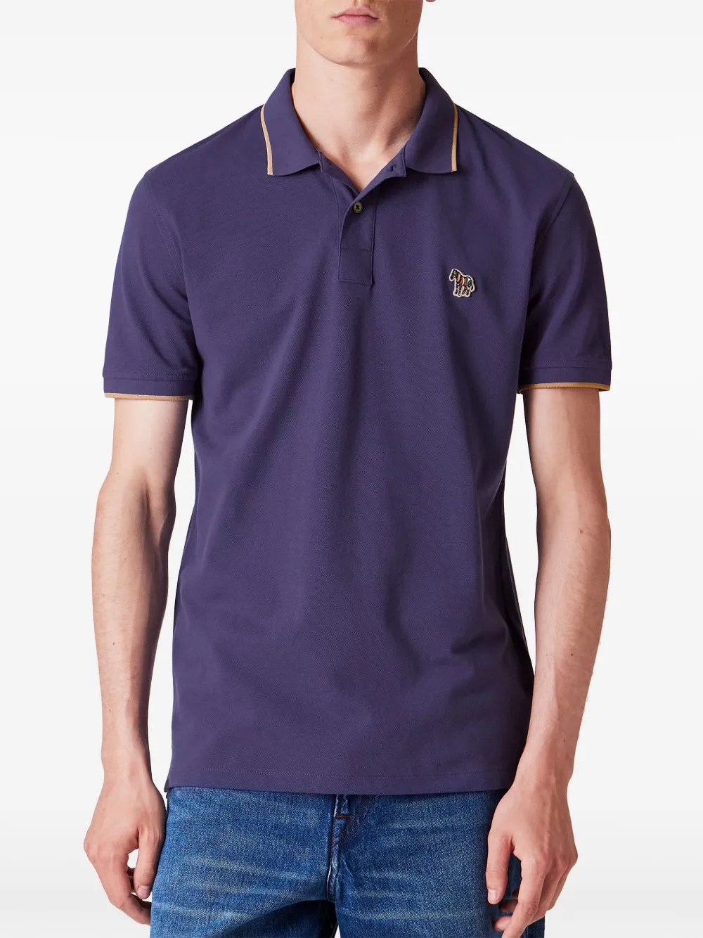 PS Paul Smith Poloshirt met logopatch - Blauw