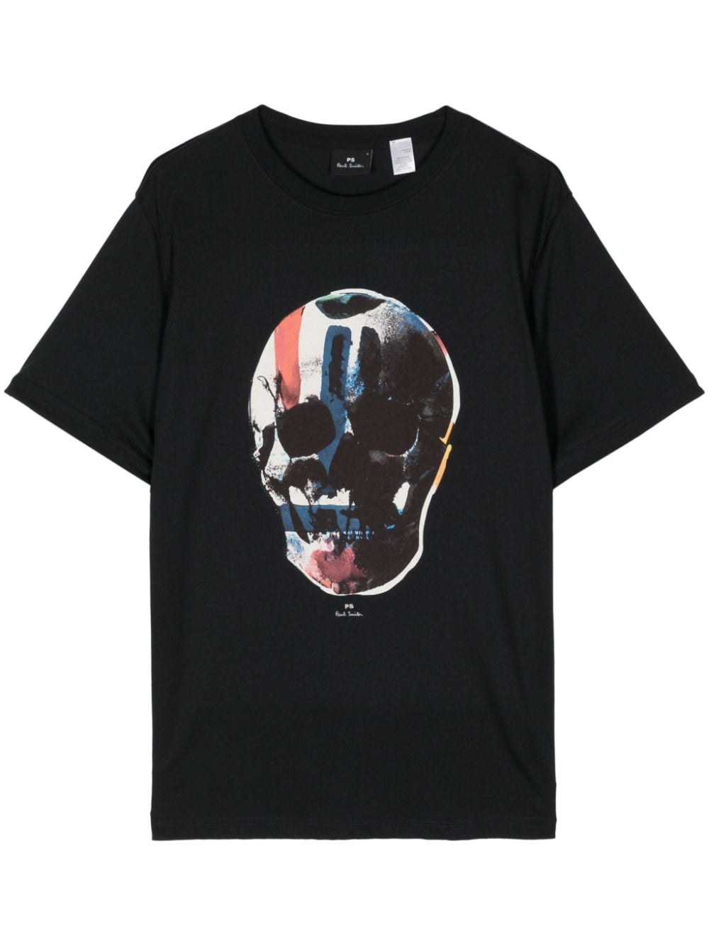 Ps By Paul Smith Skull Cotton T-shirt In Blue