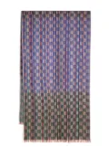 Paul Smith geometric-print wool-blend scarf - Blue