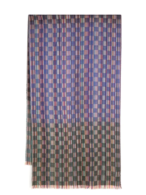 Paul Smith geometric-print wool-blend scarf