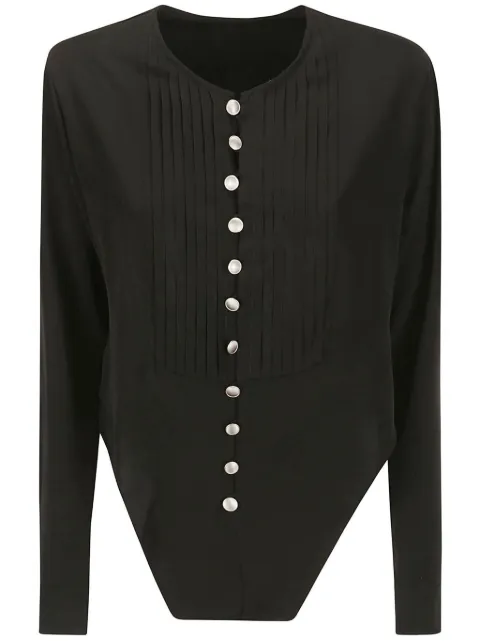 Yohji Yamamoto pleated asymmetric-hem blouse