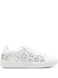 TWINSET laser-cut leather sneakers - White