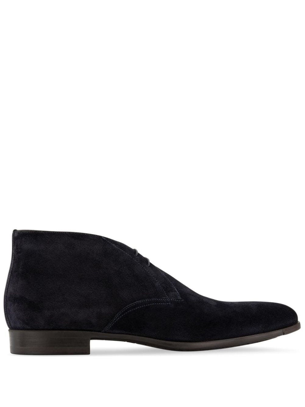 Santoni William Suede Ankle Boots In Blue