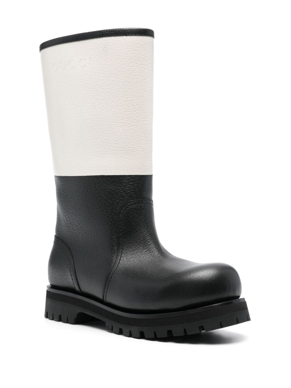 Shop Gucci Grisou Leather Boots In Black