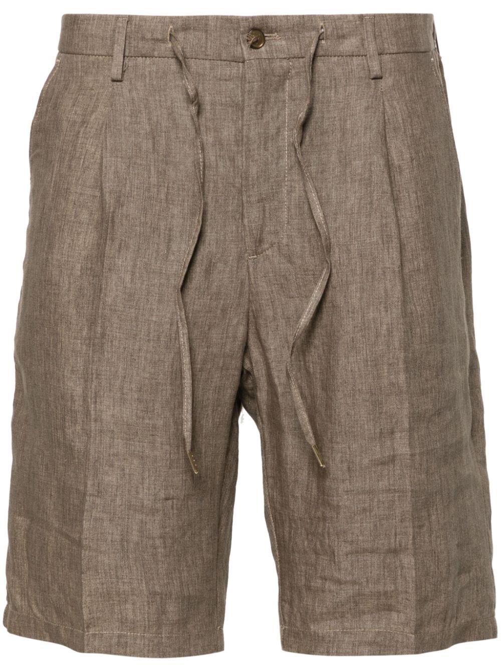 Briglia 1949 Olbias Linen Deck Shorts In Brown