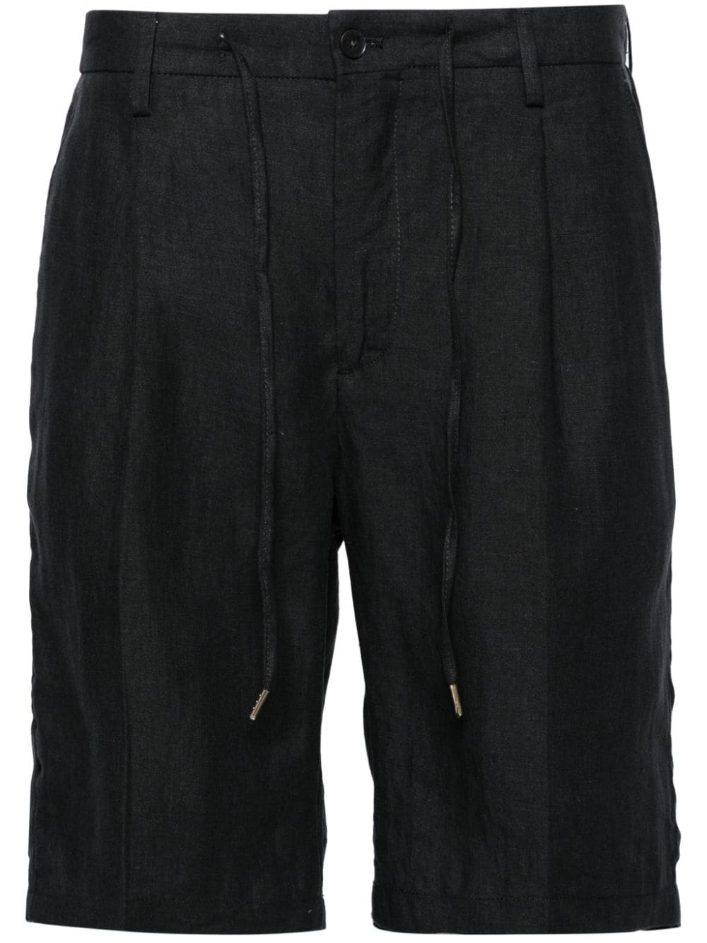 Briglia 1949 Olbias Linen Deck Shorts In Black
