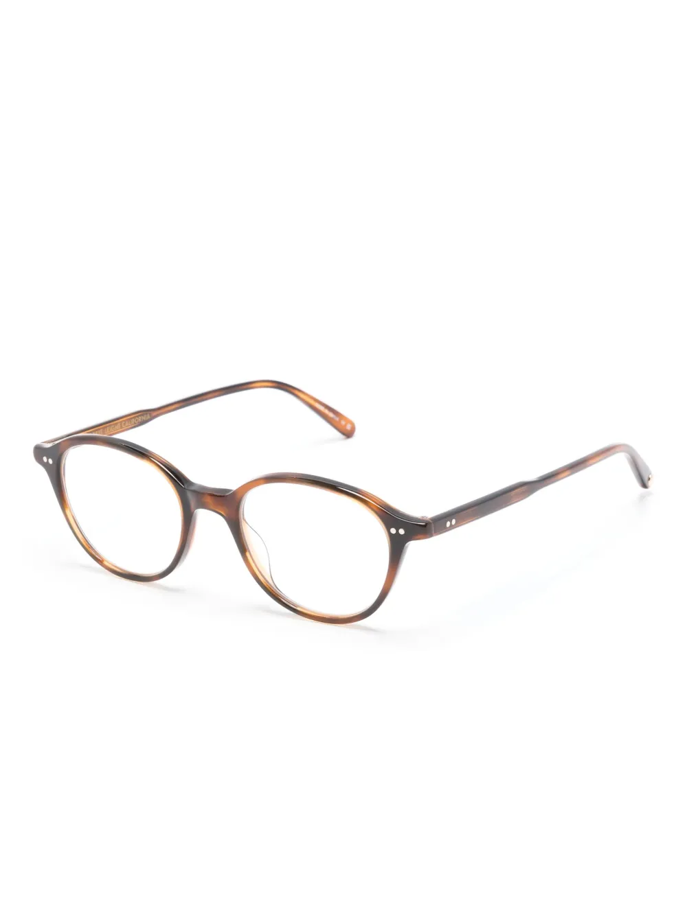 Garrett Leight Franklin bril met rond montuur Bruin