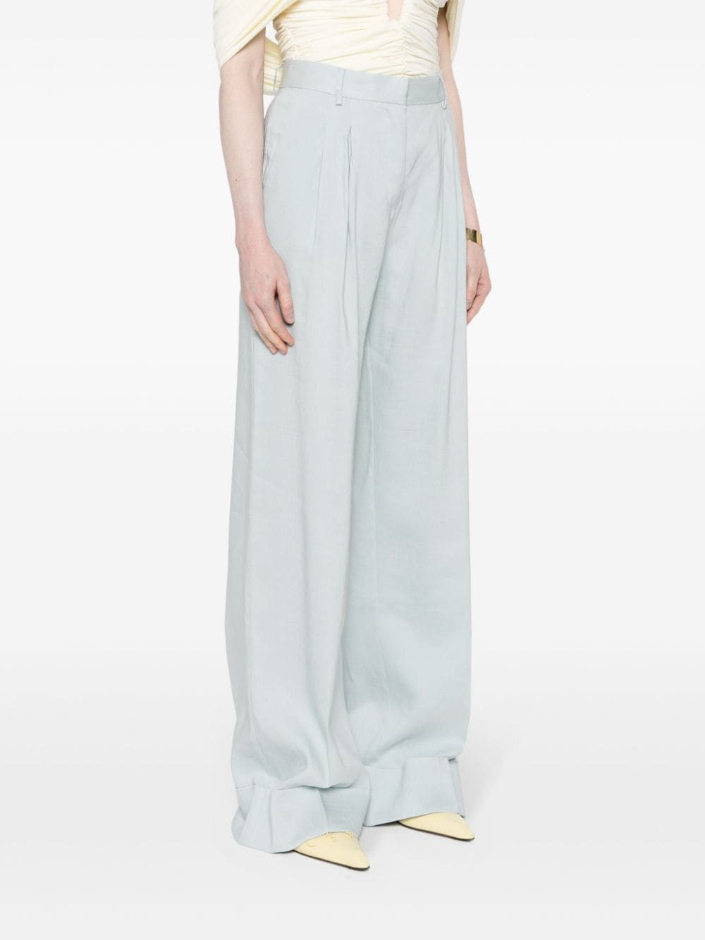 Shop The Andamane Nathalie Wide-leg Trousers In Blue