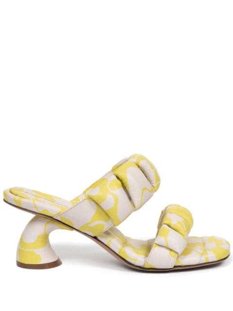 DRIES VAN NOTEN 65mm abstract-print leather mules