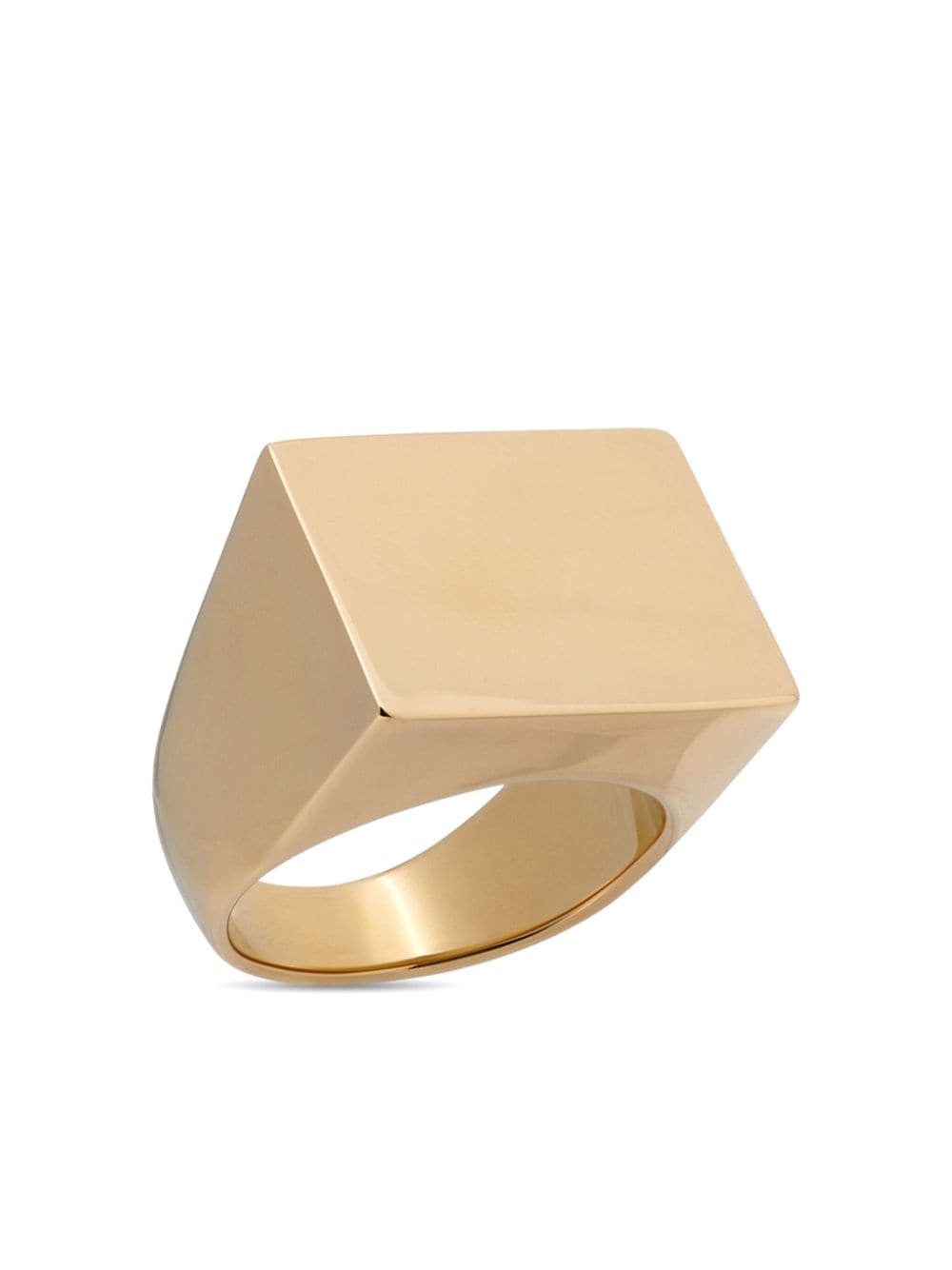Dries Van Noten Square Signet Ring In Gold