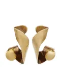 DRIES VAN NOTEN asymmetric brass earrings - Gold