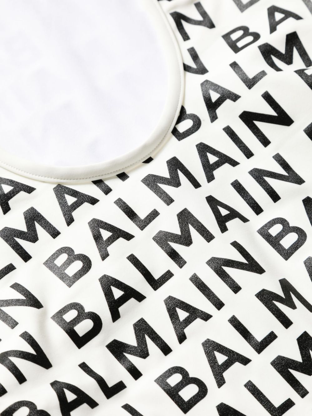 Shop Balmain Logo-print Swimsuit In Neutrals