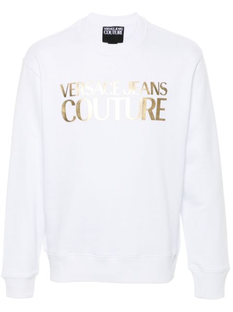 Versace Jeans Couture 메탈릭 로고 프린트 스웨트셔츠