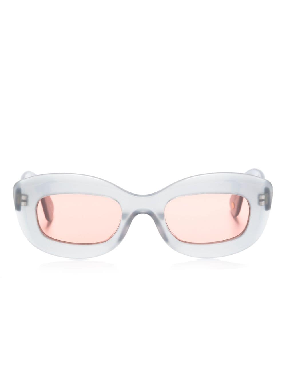 Garrett Leight Dolores Rectangle-frame Sunglasses In Gray