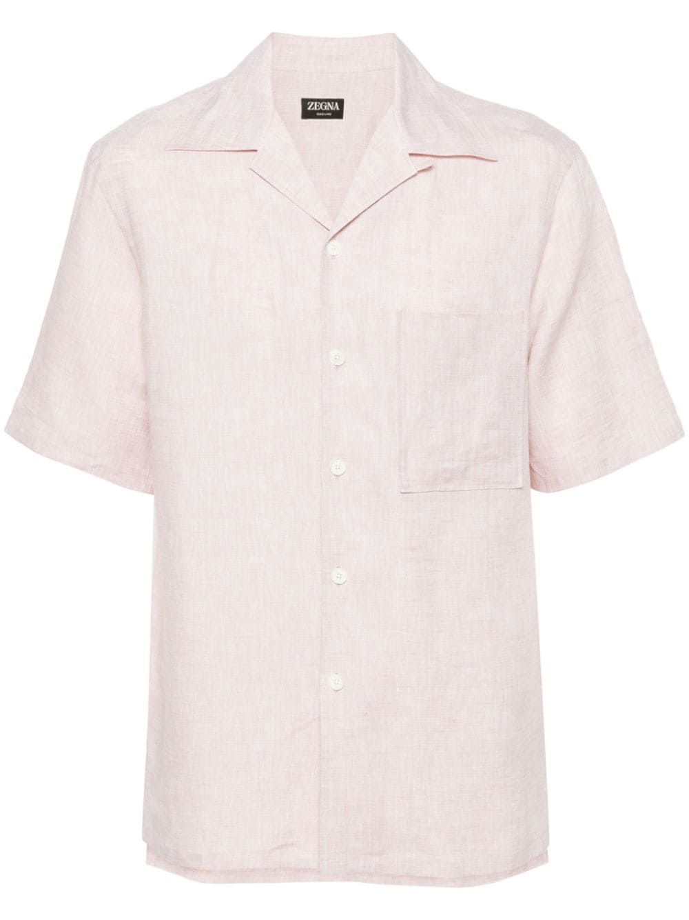 Zegna short-sleeve linen shirt Bruin