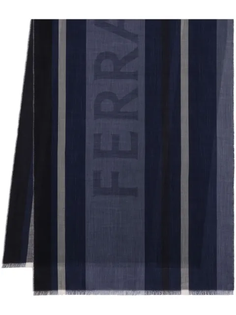 Ferragamo maxi-striped jacquard stole
