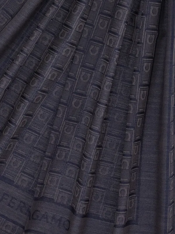 Ferragamo Gancini-jacquard Stole | Blue | FARFETCH TR