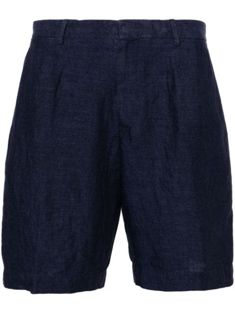Zegna pleated linen bermuda shorts
