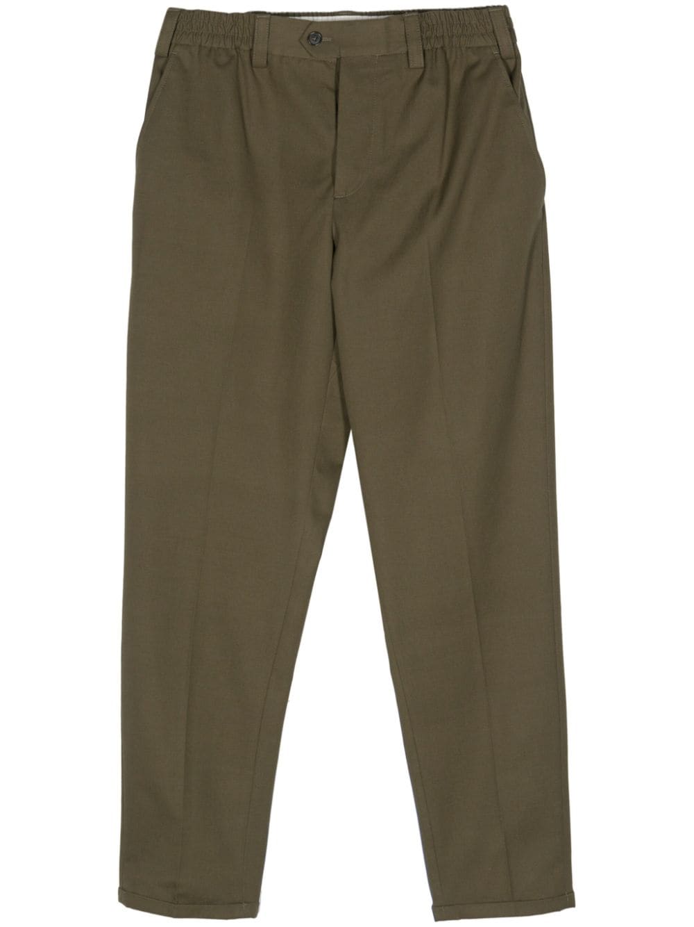 Pt Torino Elasticated-waistband Trousers In Green