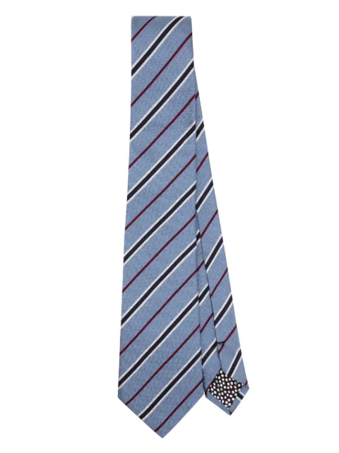 Paul Smith corbata de seda con rayas estampadas
