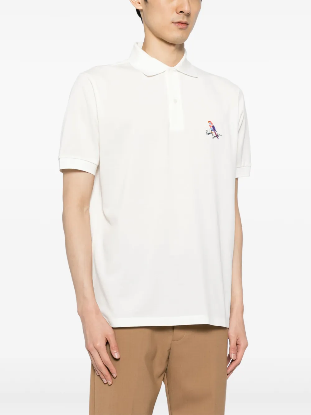 Paul Smith Poloshirt met borduurwerk Wit