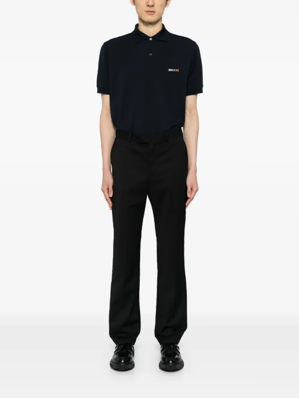 Paul Smith ストライプディテール ポロシャツ | ブルー