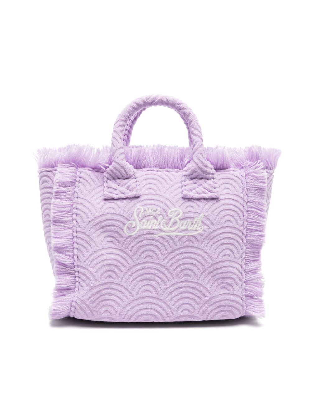 Shop Mc2 Saint Barth Mini Vanity Terry-cloth Tote Bag In Purple