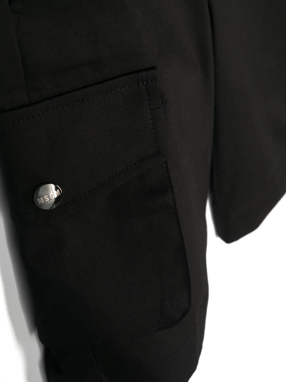MSGM Kids Cargo shorts met details Zwart