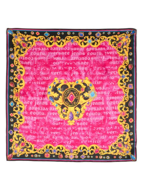 Versace Jeans Couture Heart Couture-print silk scarf