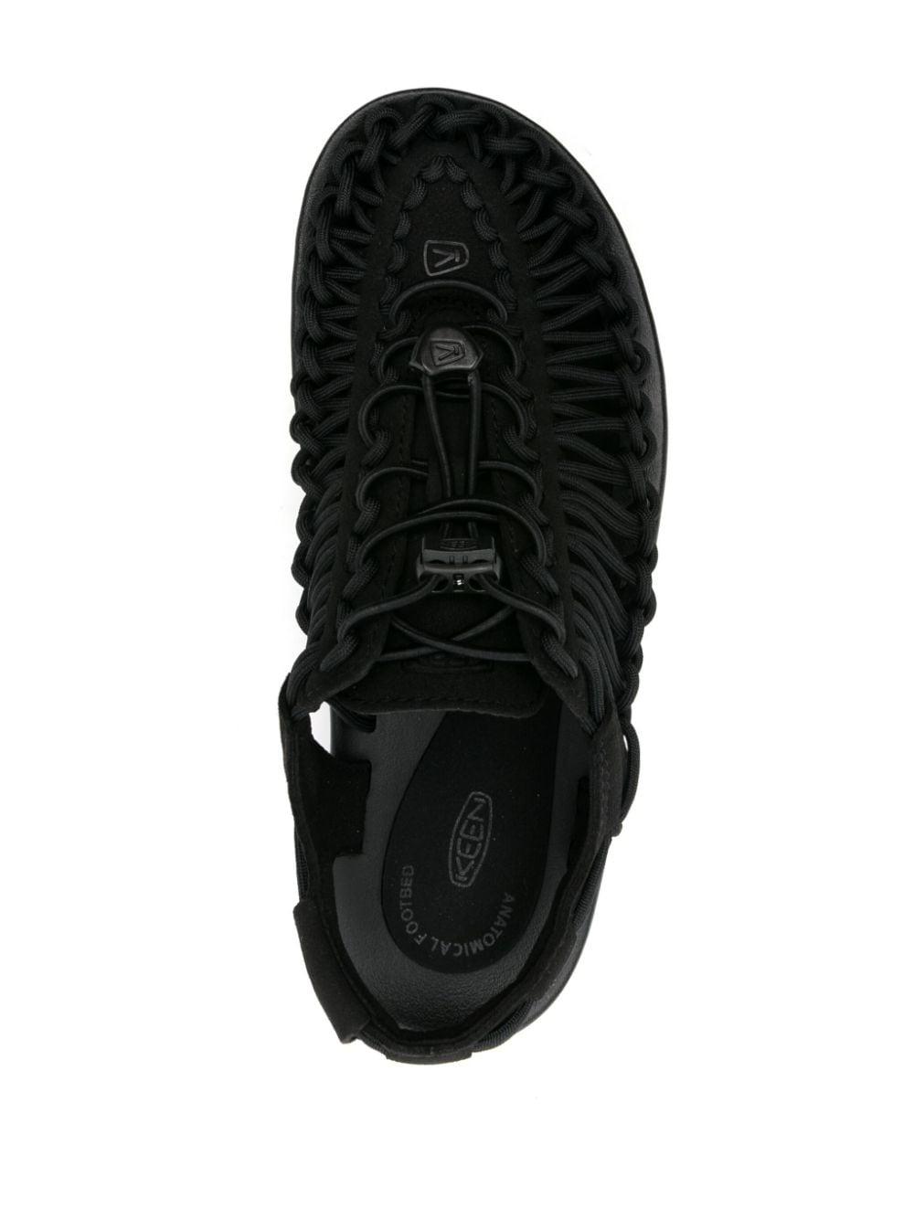 Shop Keen Footwear Uneek Two-cord Sandals In Black