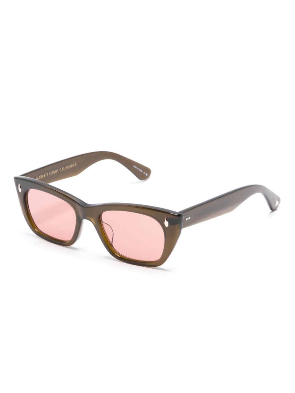 Garrett Leight Webster rectangle-frame sunglasses - Bruin