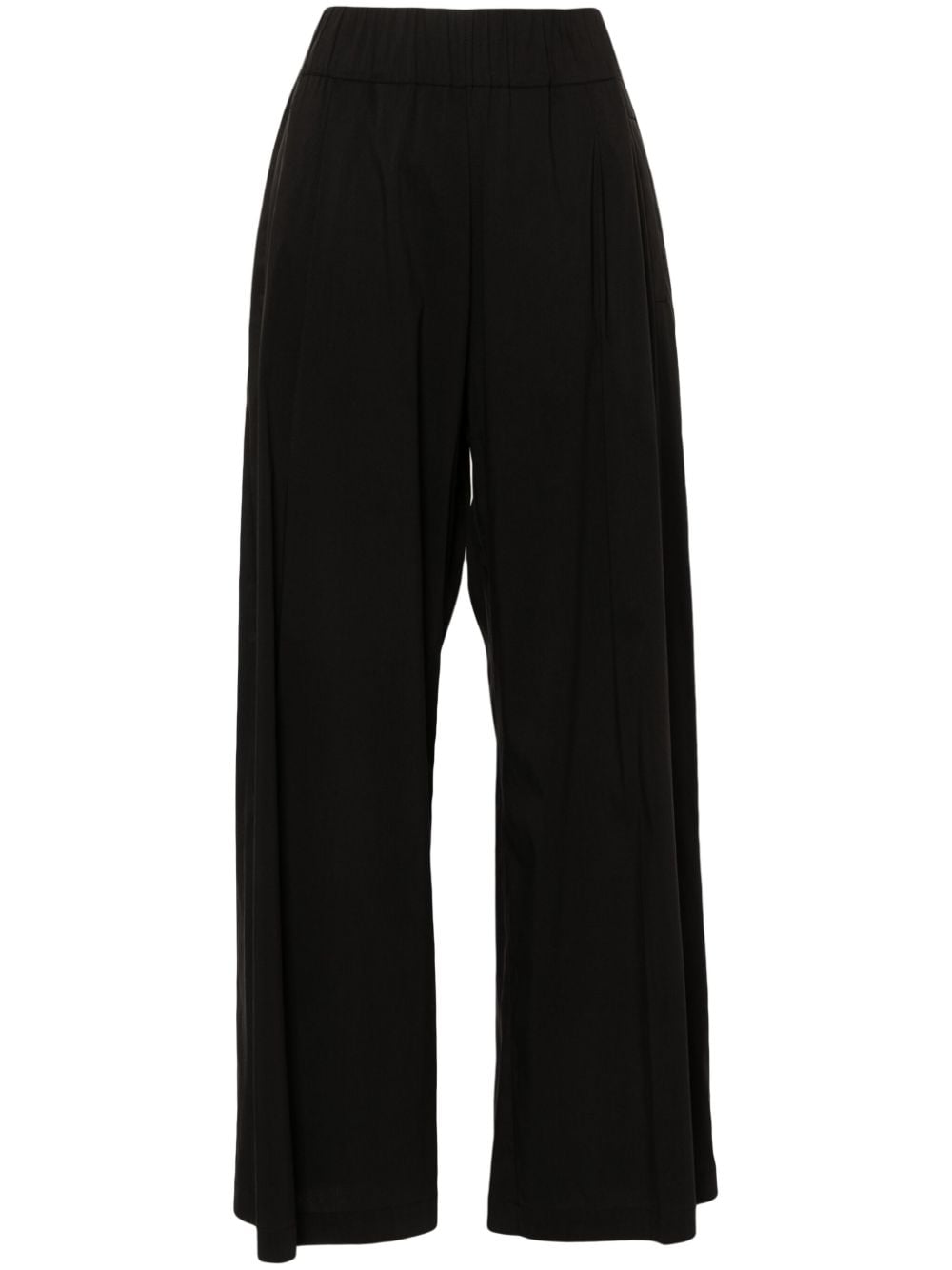 Semicouture Jonny Pleat-detail Palazzo Pants In Black