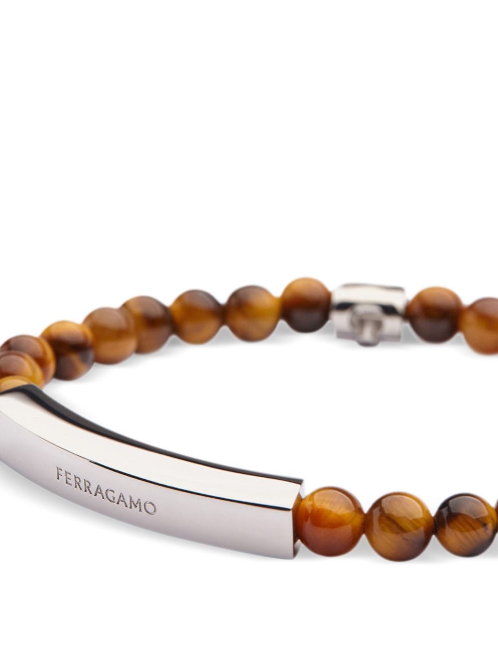 Shop Ferragamo Semi-precious Stone Bracelet In Orange