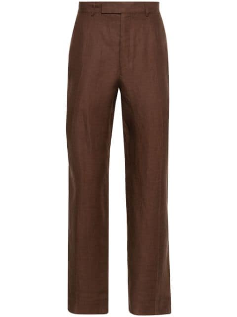 Zegna Oasi tapered-leg linen trousers