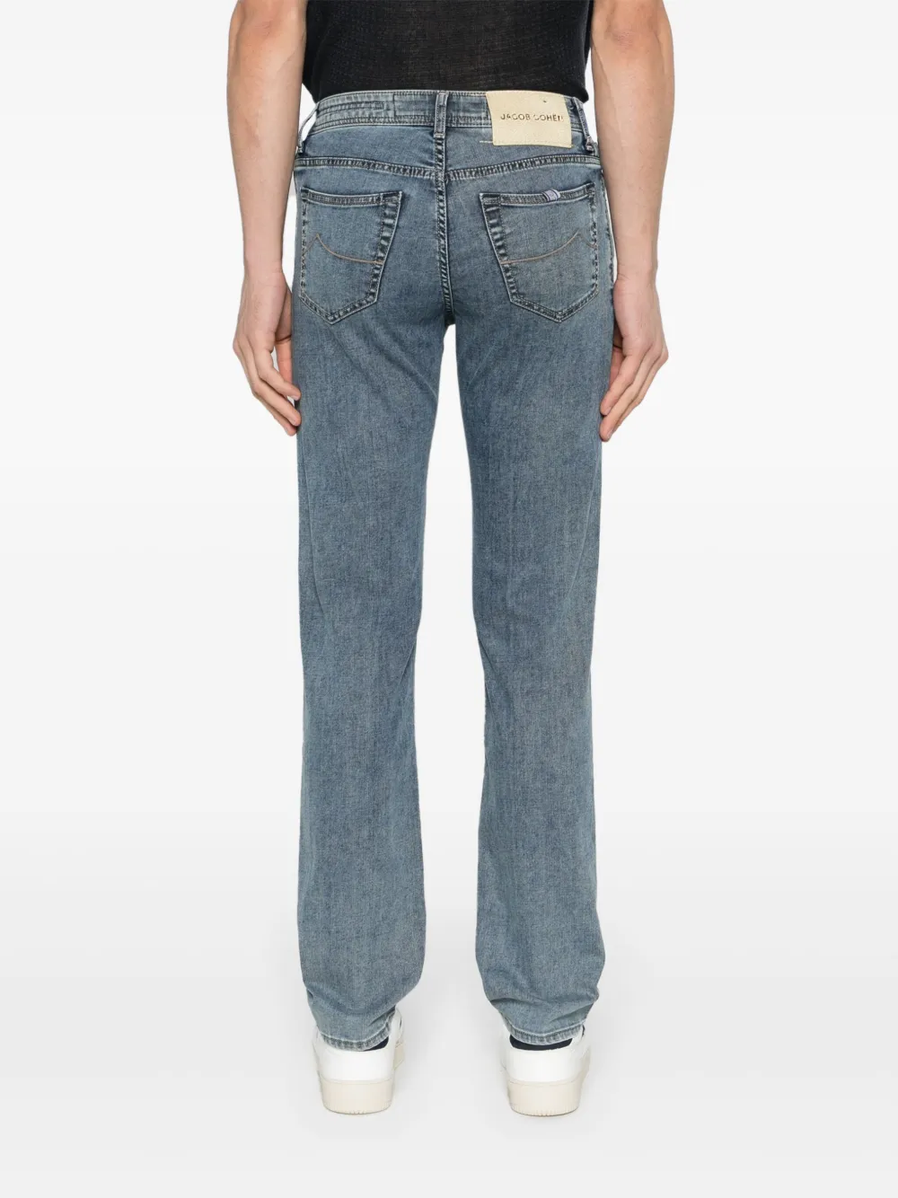 Shop Jacob Cohen Bard Mid-rise Slim-fit Jeans In Blue