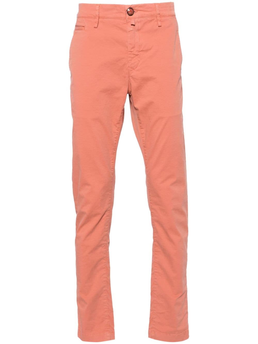 Jacob Cohen Bobby Low-rise Chino Trousers In Orange