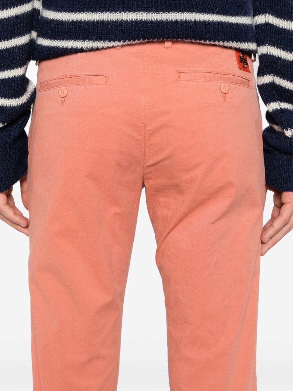 Shop Jacob Cohen Bobby Low-rise Chino Trousers In Orange