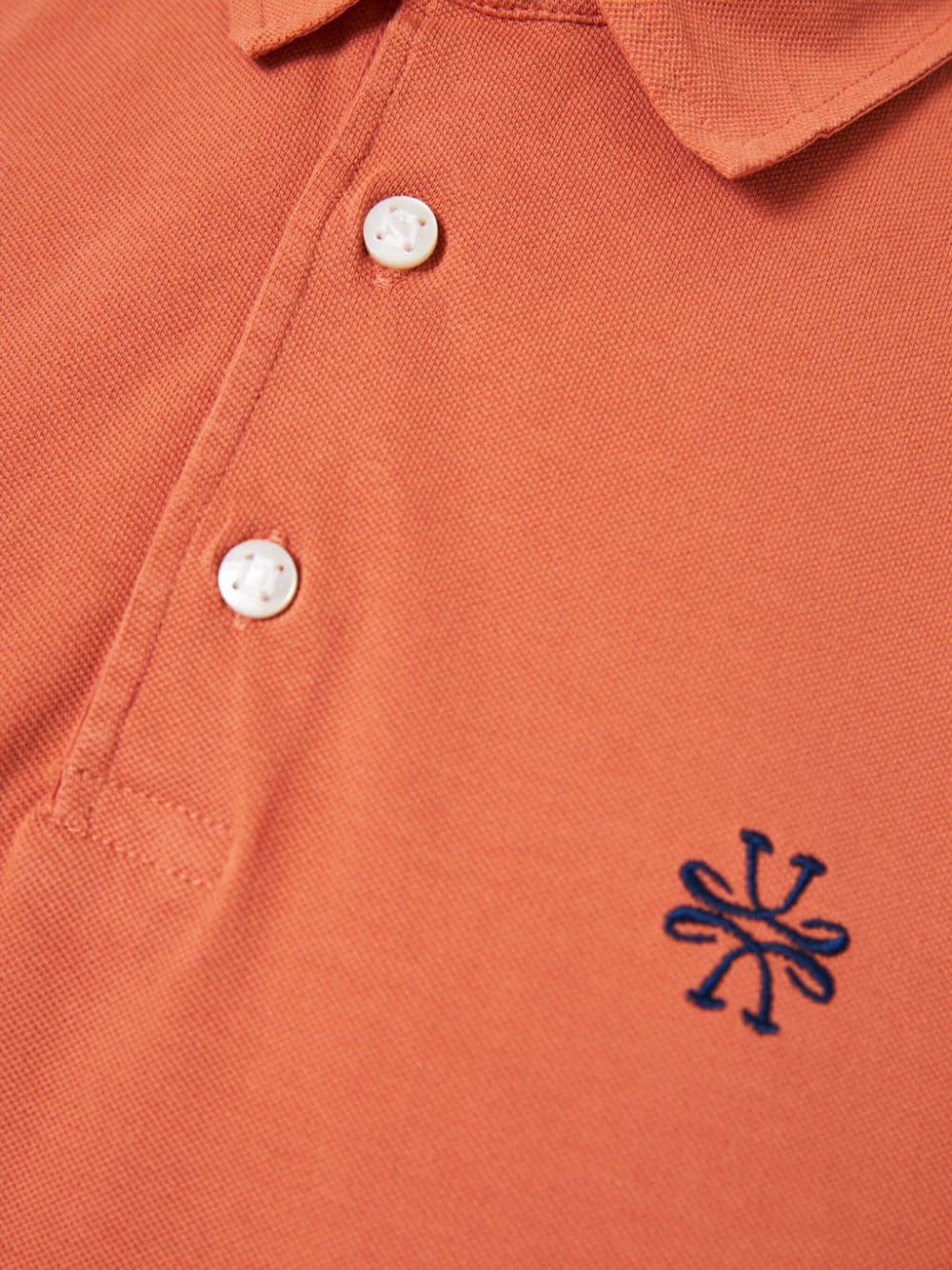 Shop Jacob Cohen Logo-embroidered Piqué Polo Shirt In 橘色