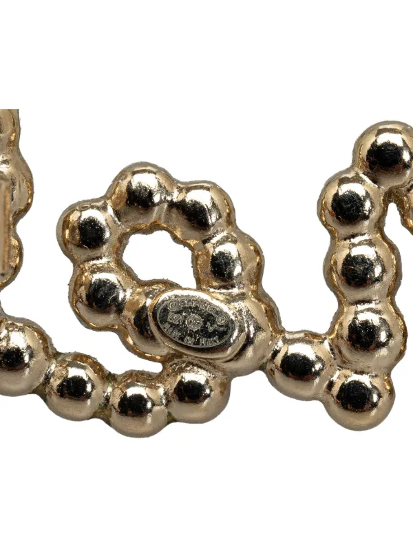 CHANEL Pre-Owned 2021 faux-pearl logo-lettering Hair Barrette