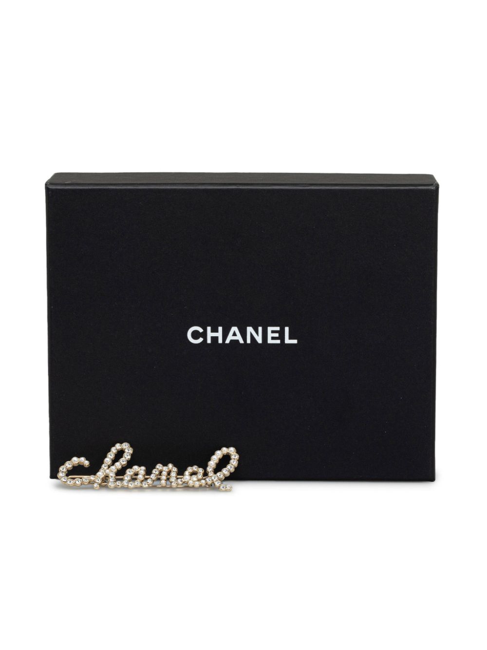 Affordable HOT SALE CHANEL 2021 faux-pearl logo-lettering hair barrette Women