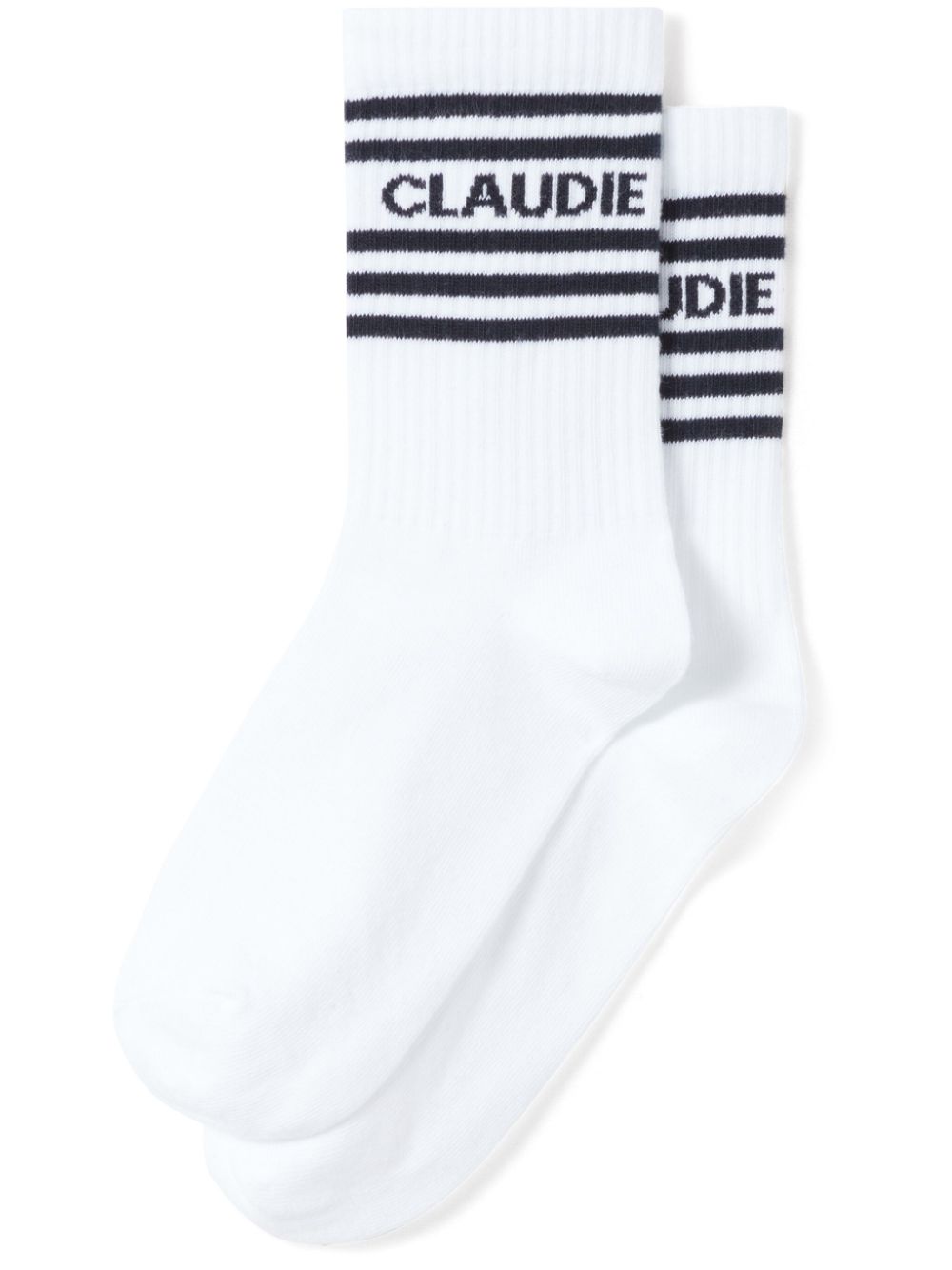 Claudie Pierlot striped socks - White