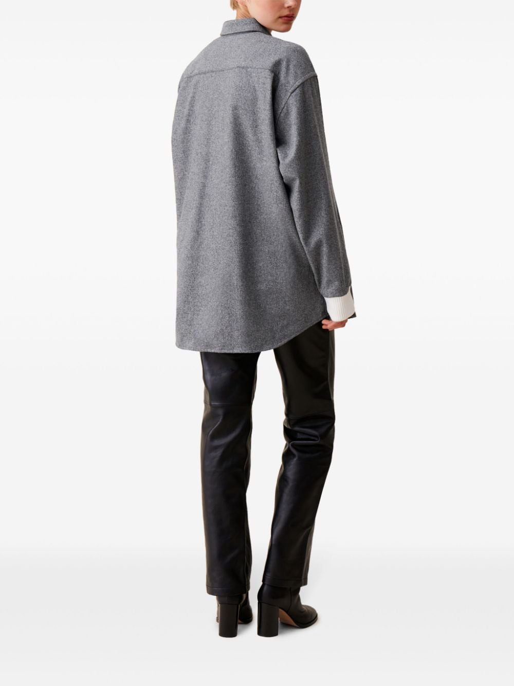 Shop Claudie Pierlot Long-sleeve Shirt In Grey