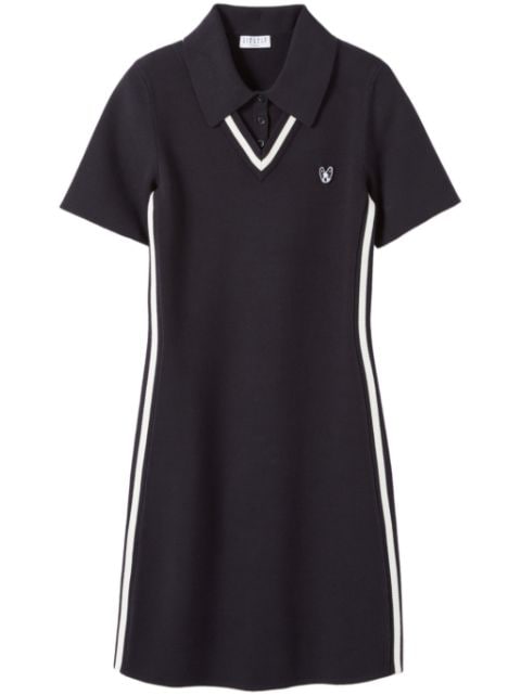 Claudie Pierlot side-stripe short-sleeve knit dress