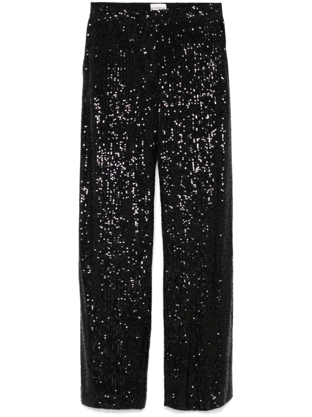 sequin straight-leg trousers