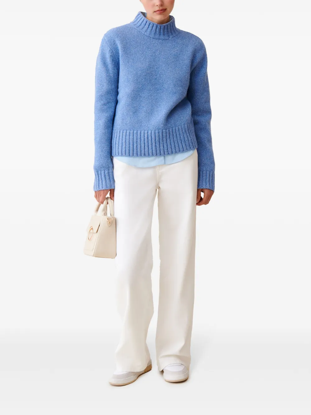 Claudie Pierlot mock neck sweater - Blauw