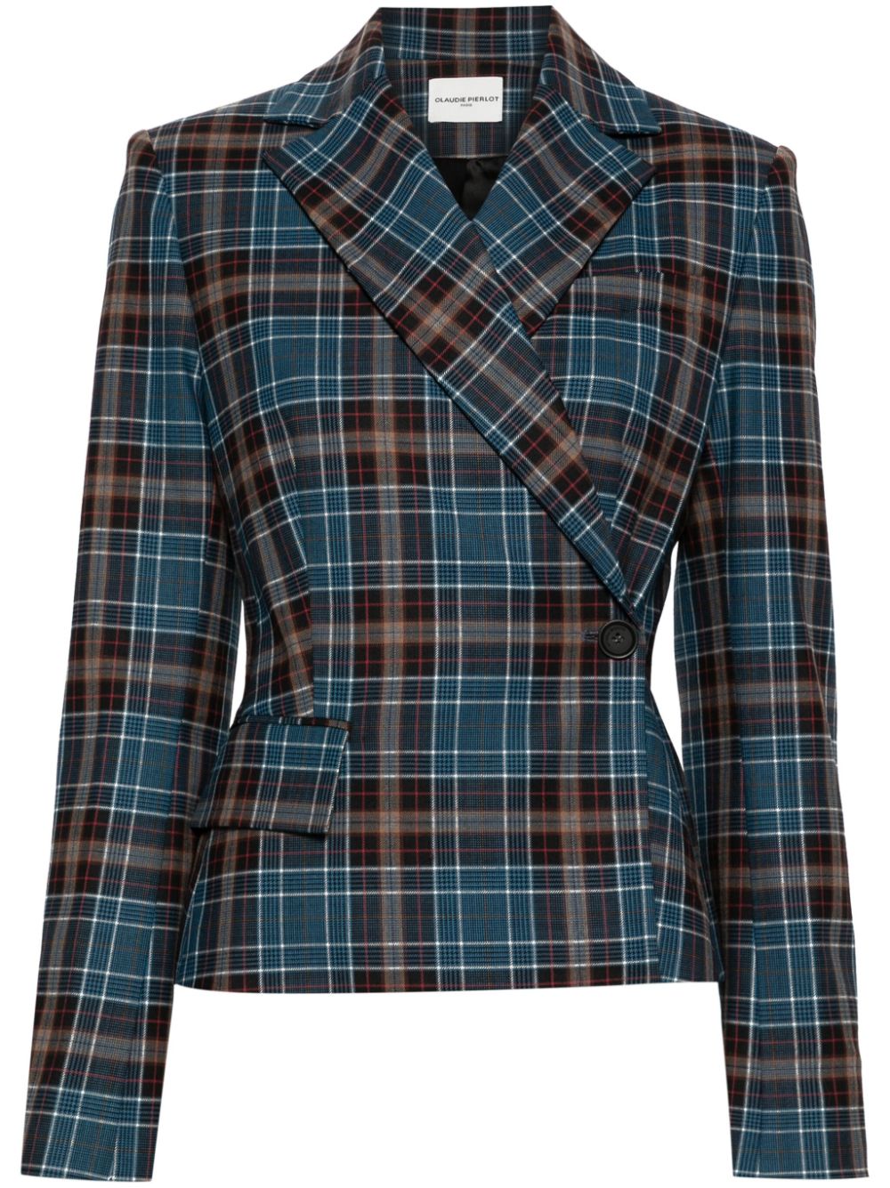 checked blazer